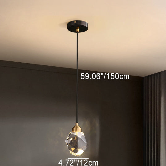 Modern Luxury Crystal Iron LED Pendant Light for Living Room