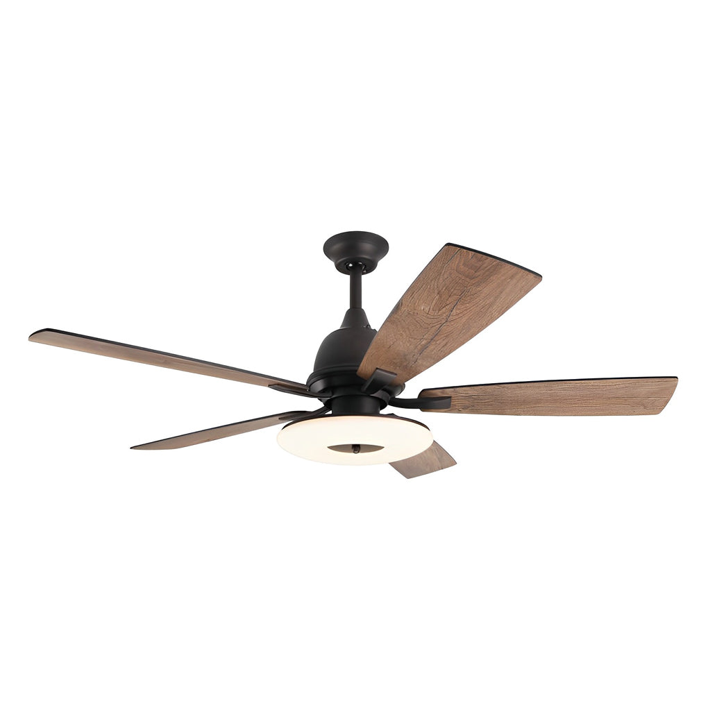 5 Blades Mute Dimmable LED Ceiling Fan with Remote - Nordic Style Modern Design