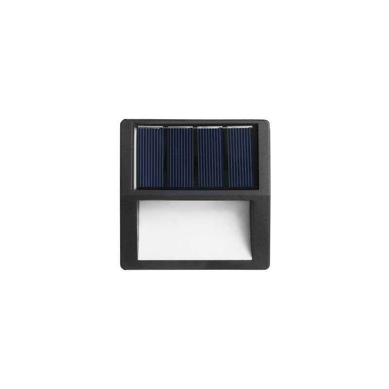 Modern Minimalist Square LED Solar Step Light - Waterproof Outdoor Patio Lighting