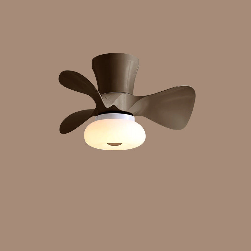 Contemporary Nordic Macaron ABS Metal LED Ceiling Fan Light for Living Room
