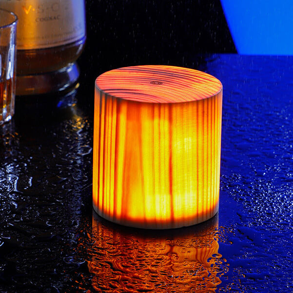 Creative Wood LED Touch Night Light Lamp - Modern Design & Adjustable Brightness