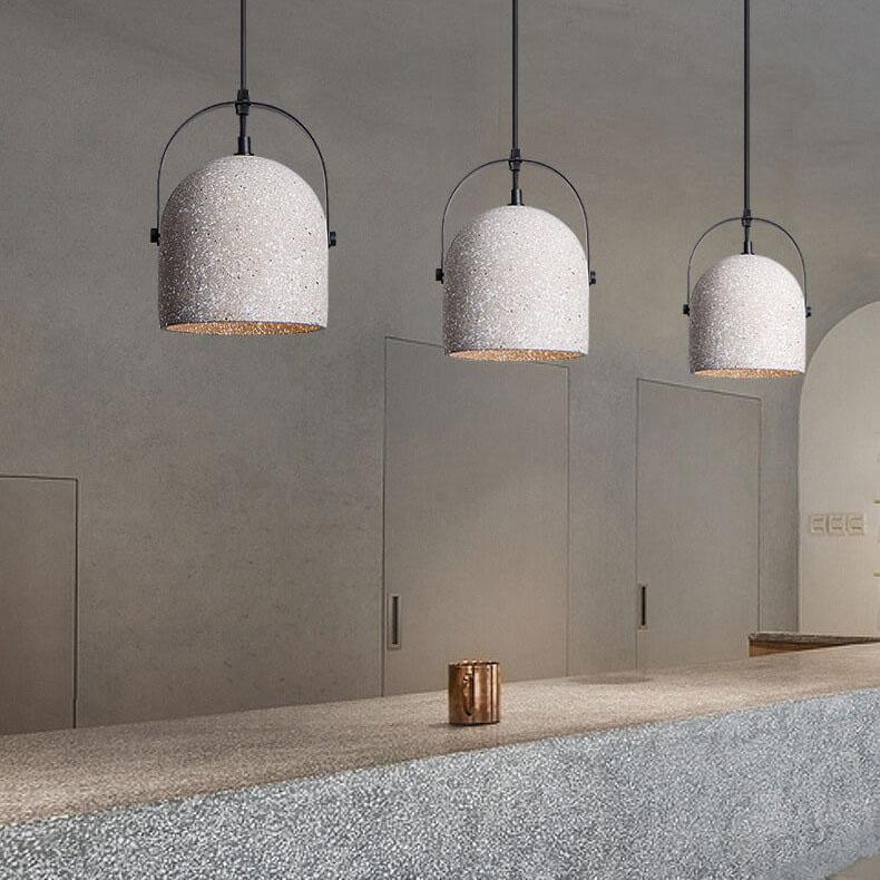 Nordic Creative Cement Pendant Light - 1-Light Cylinder Fixture