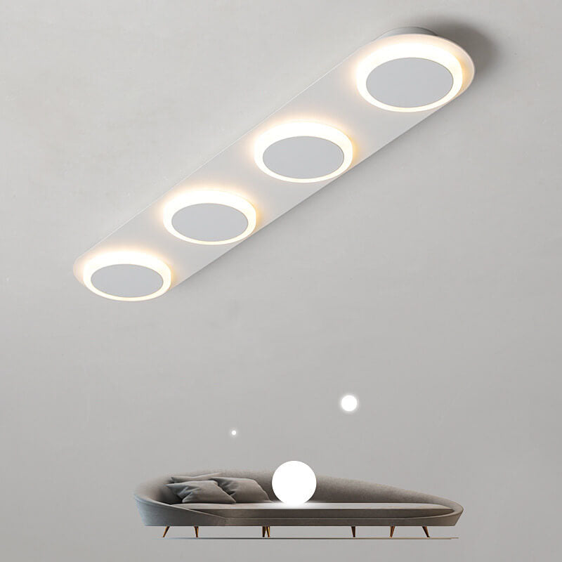 Minimalist Long Bar LED Flush Mount Ceiling Light - 3/4/5 Light Fixture, Modern Lighting for Home, Energy Efficient, Contemporary Design