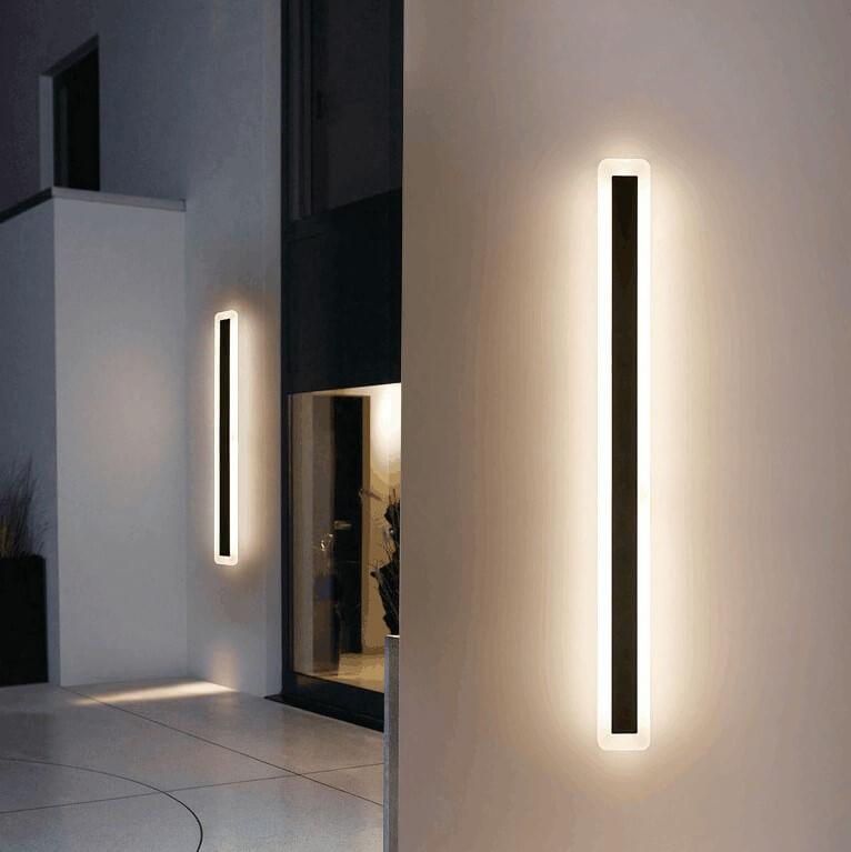 Minimalistic Outdoor Waterproof LED Wall Light - Acrylic 1-Light Bar Shape