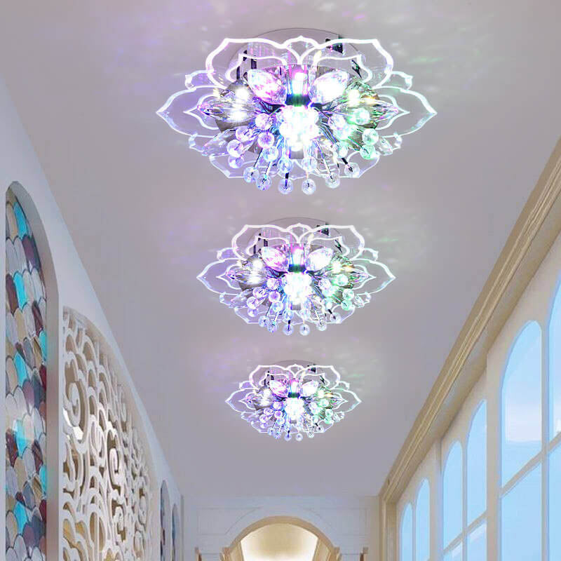 Modern Crystal Flower LED Flush Mount Ceiling Light  

Illuminate your space with this elegant modern crystal flower-shaped ceiling light. Featuring energy-efficient LED technology, it enhances any room with its stylish design and beautiful crystal finish