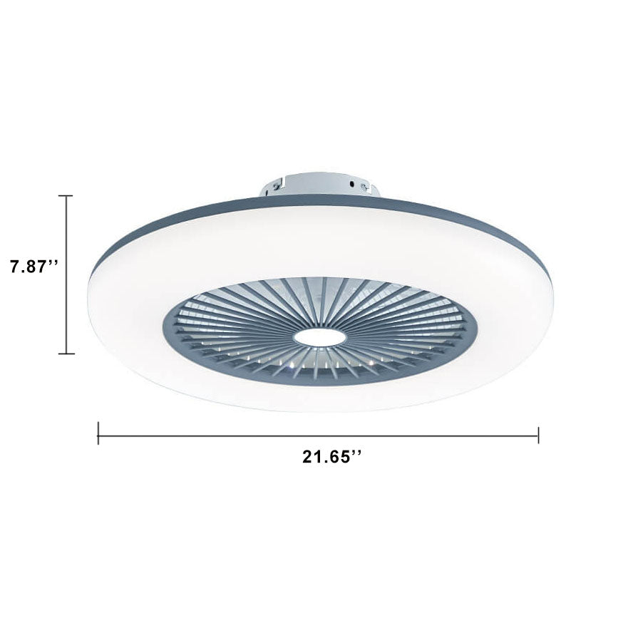Modern Acrylic Ceiling Fan LED Semi-Flush Mount Lighting
