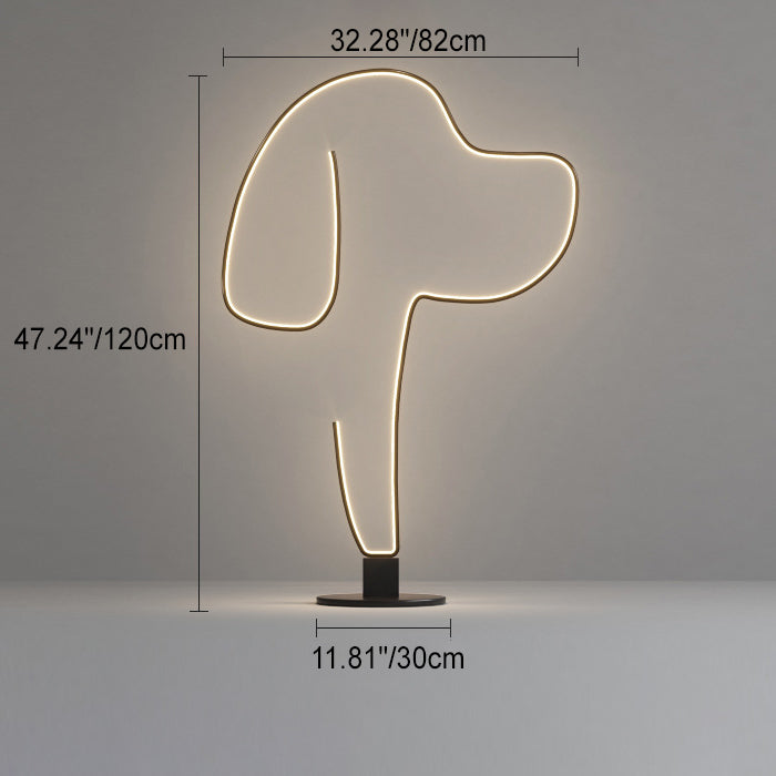 Contemporary LED Floor Lamp for Bedroom - Iron Aluminum Acrylic Design for Cats & Dogs