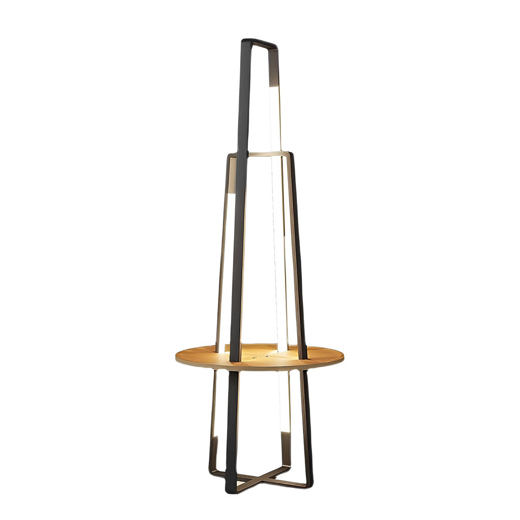 Modern 63 Inch Metal LED Tray Floor Lamp for Living Room