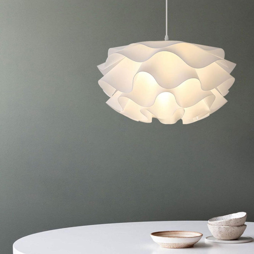Modern Minimalist Iron Acrylic Floral Pendant Light - 1-Light Fixture for Living Room