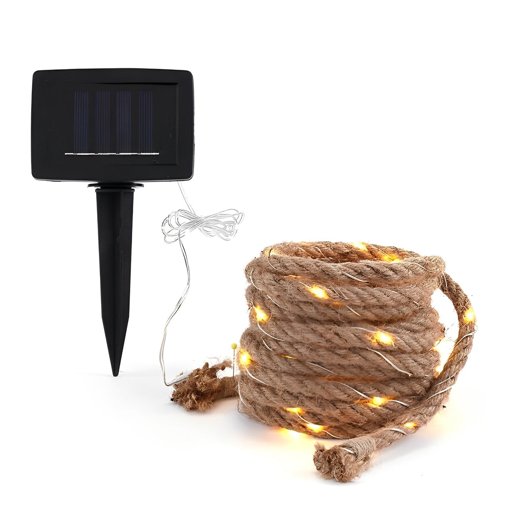 Hemp Rope LED String Lights - Retro Decorative Lighting for Home, Outdoor & Events