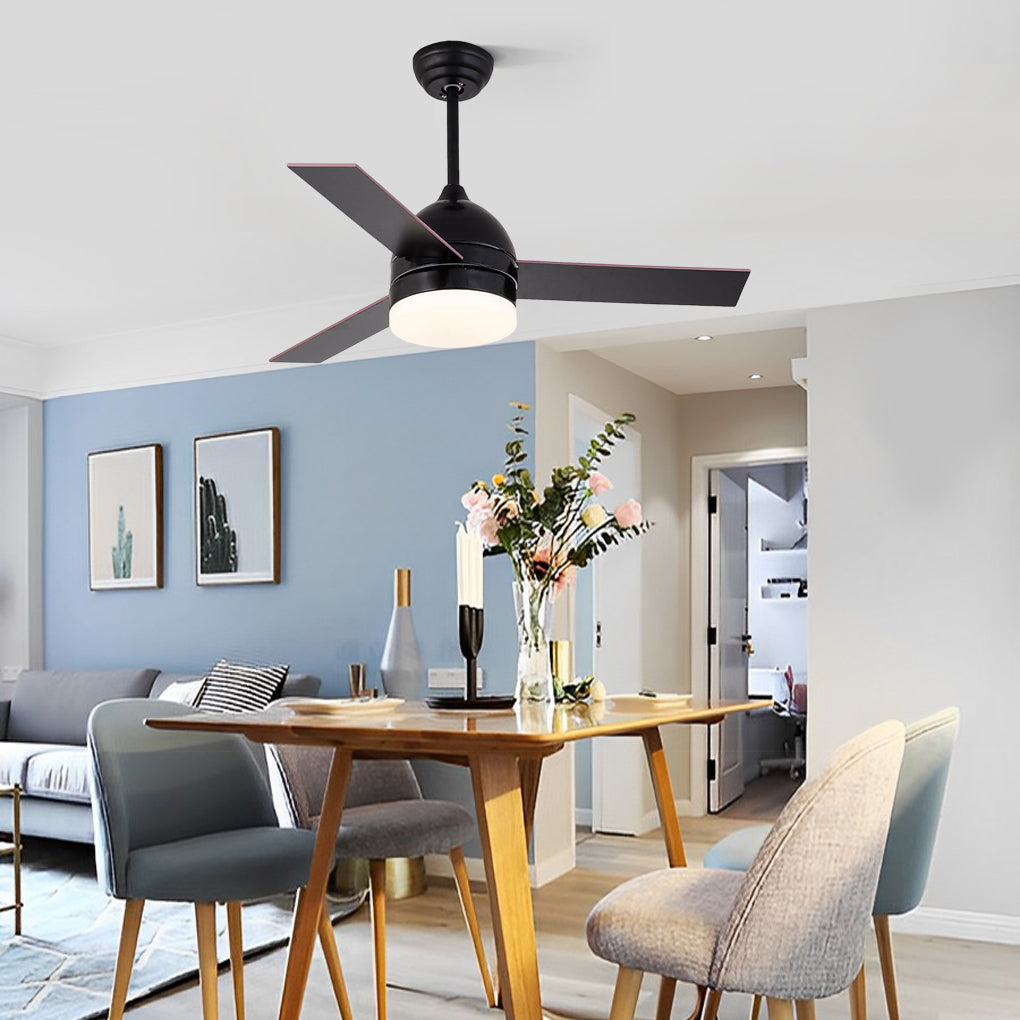 Electroplated Metal Acrylic LED Nordic Ceiling Fan with Lights