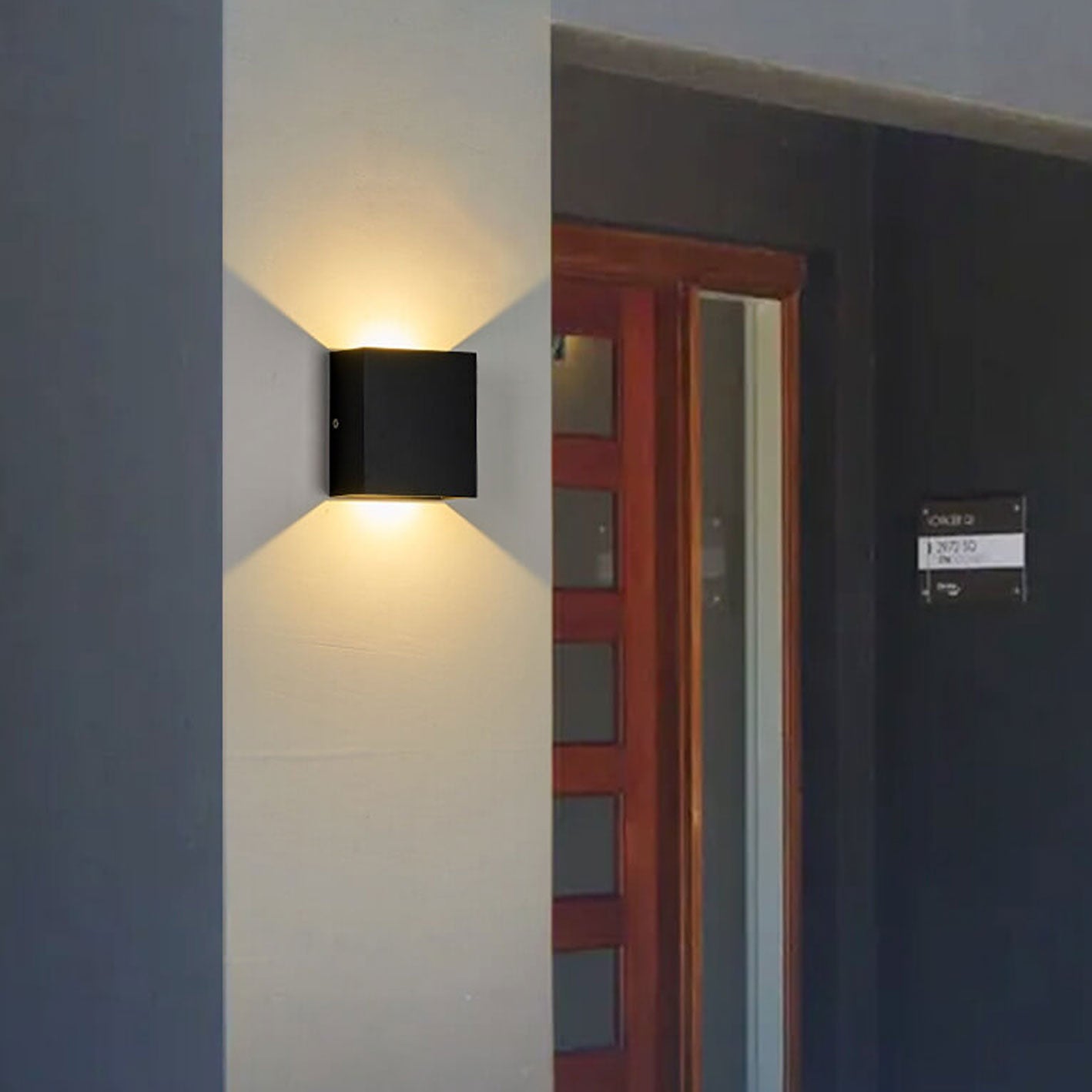 Modern Square LED Body Sensor Wall Sconce Lamp - Energy Efficient Lighting Solution, Motion-Activated, Minimalist Design, Indoor/Outdoor Usability
