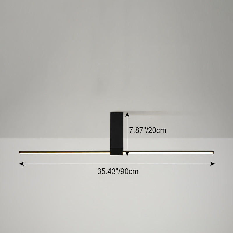 Modern Minimalist Aluminum Acrylic LED Semi-Flush Mount Ceiling Light for Hallway