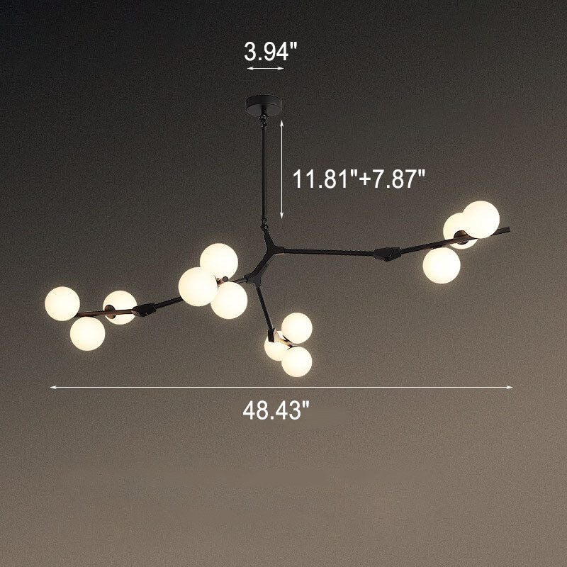 Modern Creative Magic Bean Branch Chandelier - 12/18/24 Light Glass Fixture, Elegant Design, Statement Lighting, Home Decor, Hanging Lamp, Unique Ceiling Fixture, Contemporary Style, Dining Room, Living Room, Bedroom Lighting