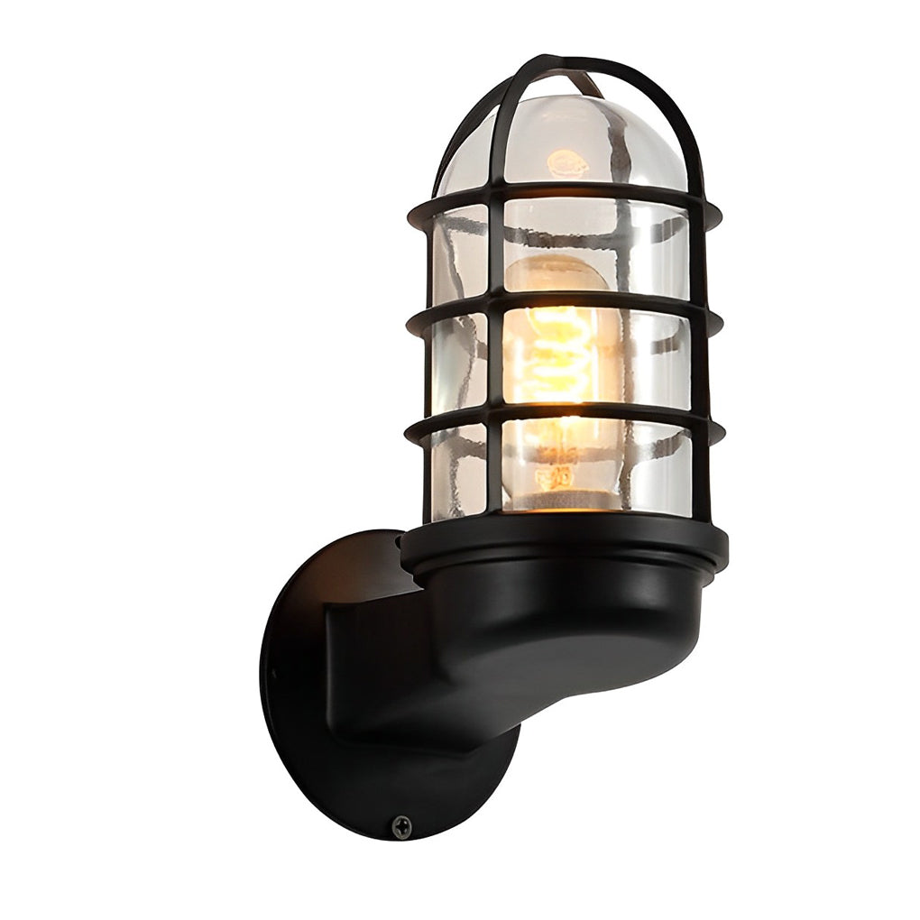 Retro Cage LED Wall Lamp Waterproof Outdoor American Style 4W
