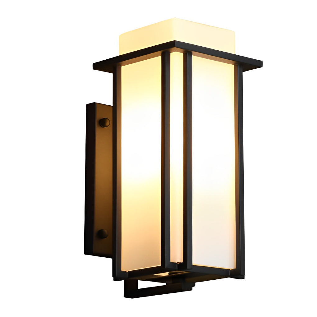 Square Waterproof LED Black Retro Outdoor Wall Lamp