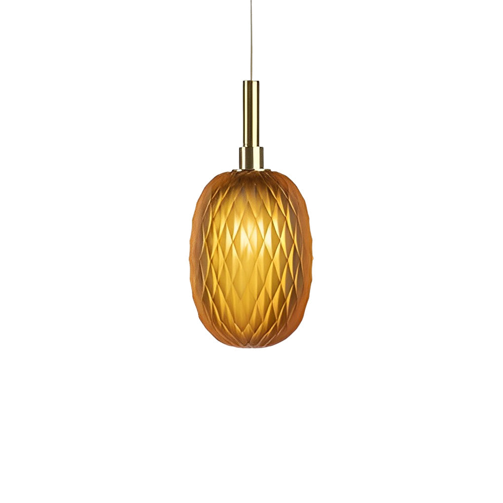 Small Glass Lantern Pendant Light - Luxury Iron Chandelier, Post-Modern Design