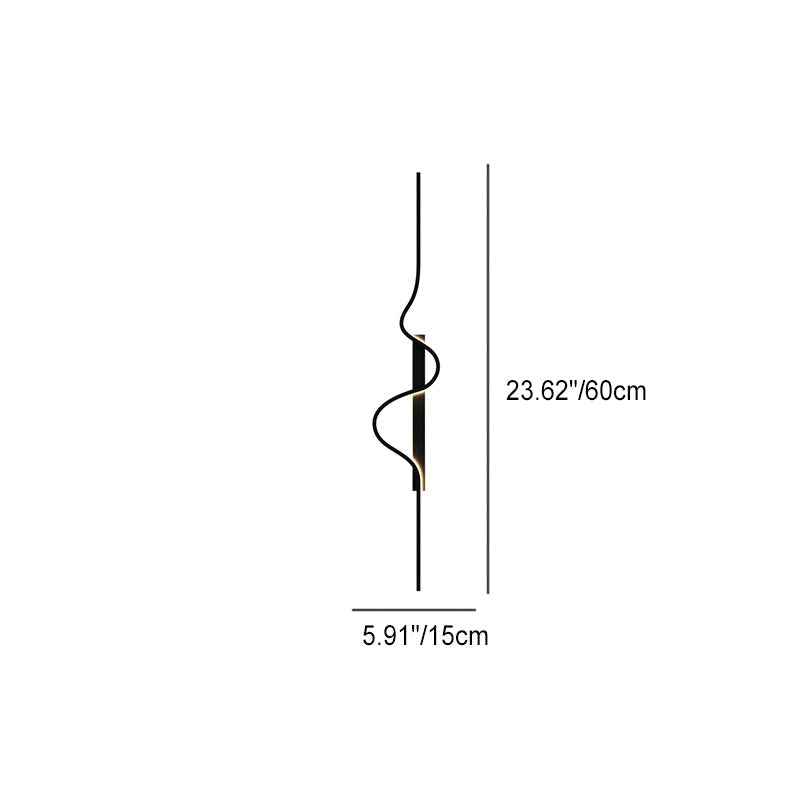 Modern Minimalist Aluminum Iron LED Wall Sconce for Living Room