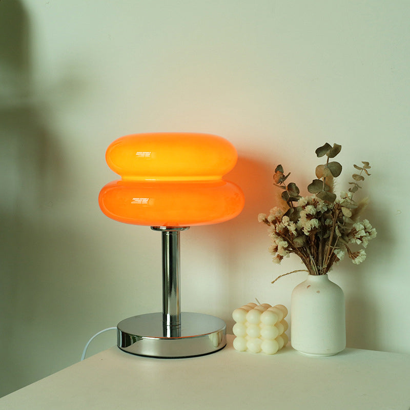Modern Glass Tart Design 1-Light Table Lamp | Contemporary Table Lamp | Stylish Home Lighting | Unique Glass Lamp | Elegant Nightstand Light | Decorative Bedroom Table Lamp | Minimalist Desk Lamp | Chic Living Room Lighting | Trendy Interior Design Lamp