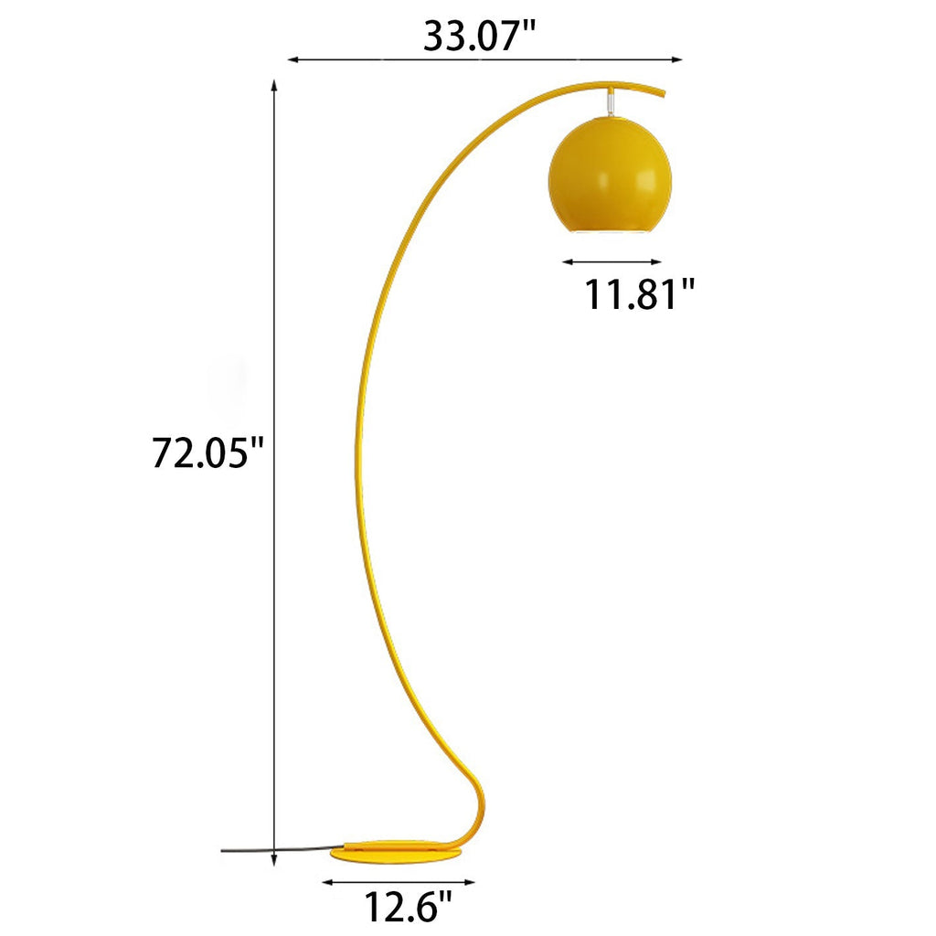 Nordic Minimalist Curved Line Floor Lamp - 1-Light Dome Design