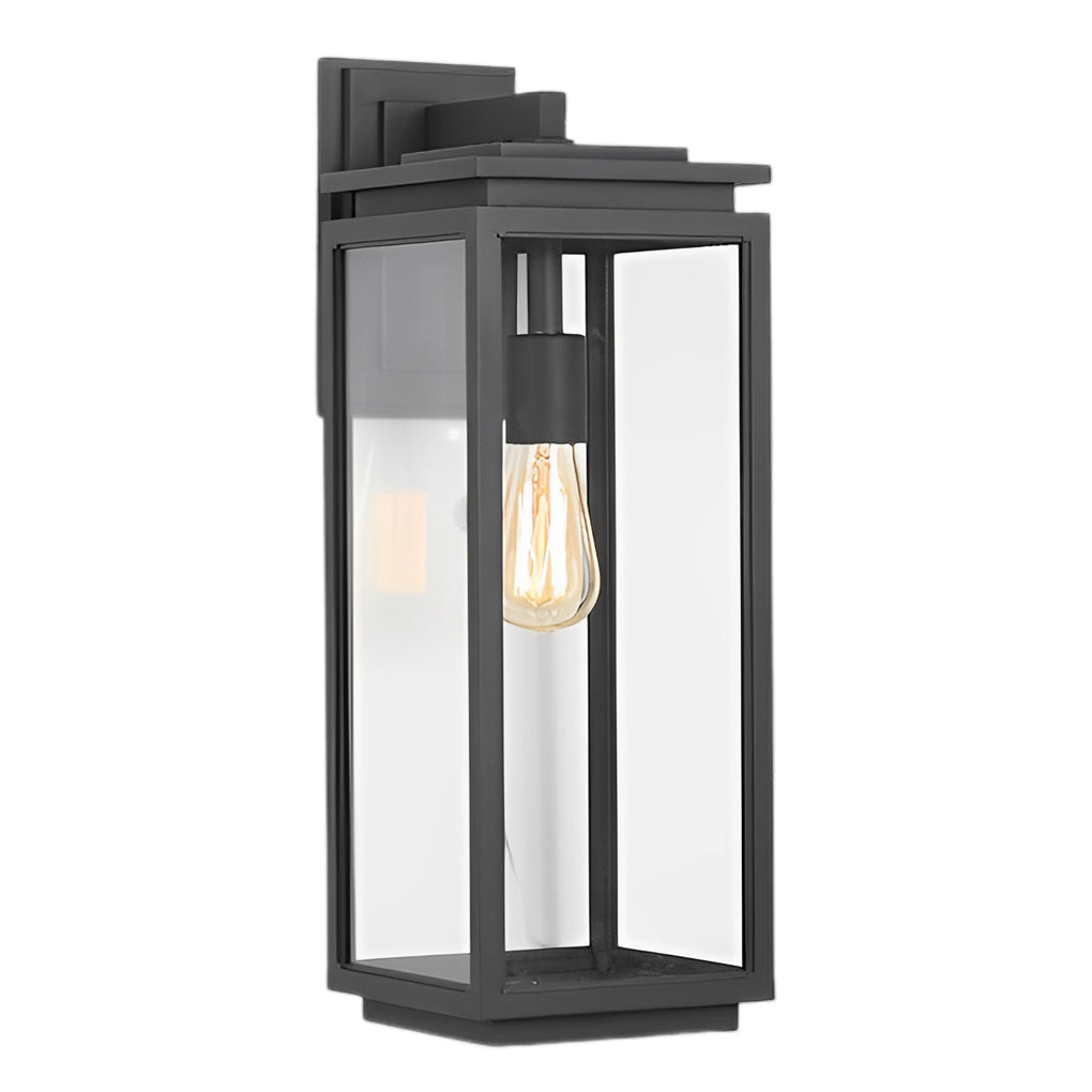 Waterproof Black Rectangular Outdoor Wall Lantern