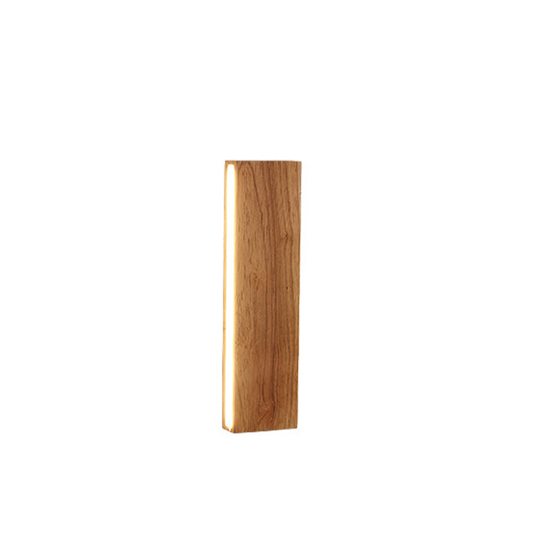 Solid Wood Strip LED Wall Sconce Lamp - Modern Wood Lighting, Eco-Friendly Design, Adjustable Brightness, Interior Wall Light, Minimalist Home Decor