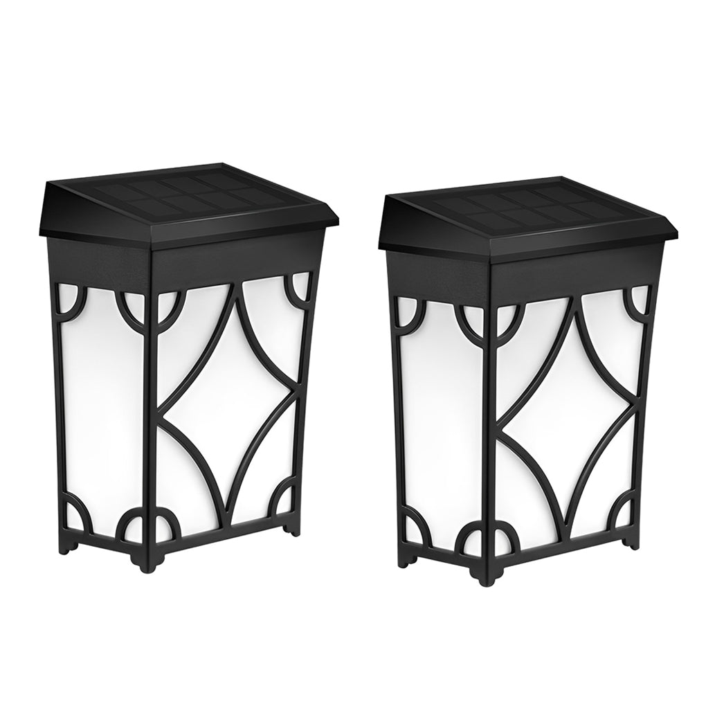 2Pcs Waterproof LED RGB Motion Sensor Solar Wall Lights