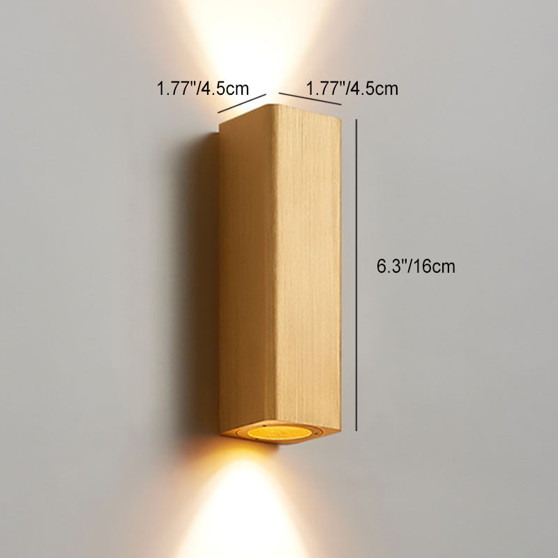 Nordic Minimalist Brushed Aluminum LED Wall Sconce - Rectangular Design, Modern Lighting, Durable Fixture, Energy-Efficient, Home Decor Accent