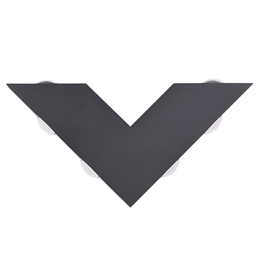 V-Shaped Waterproof LED Outdoor Wall Washer Light - Modern Black Design