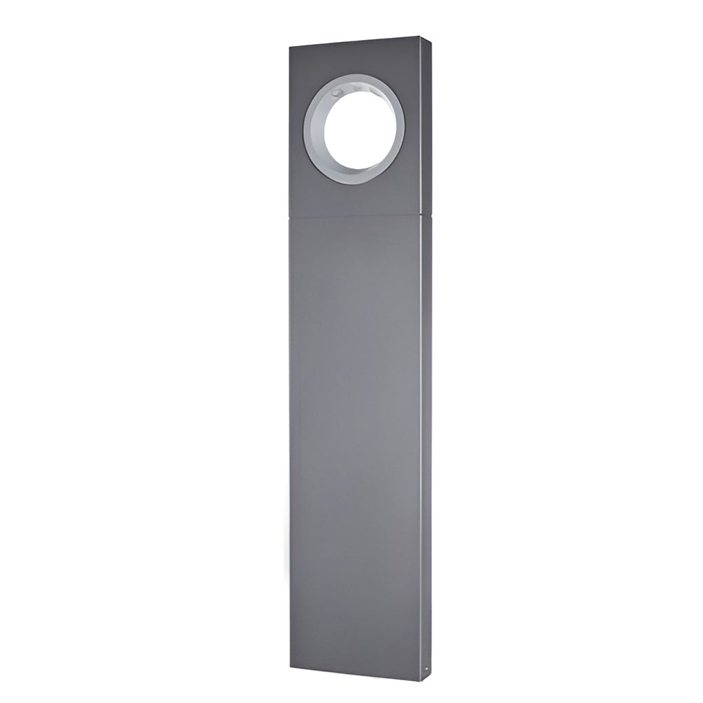 Sleek Black Modern Outdoor Bollard Lights with Round Hole Design