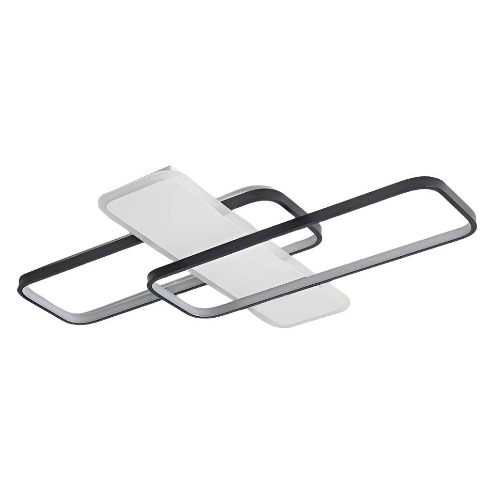 Square Overlapping Dimming LED Nordic Ceiling Light Chandelier