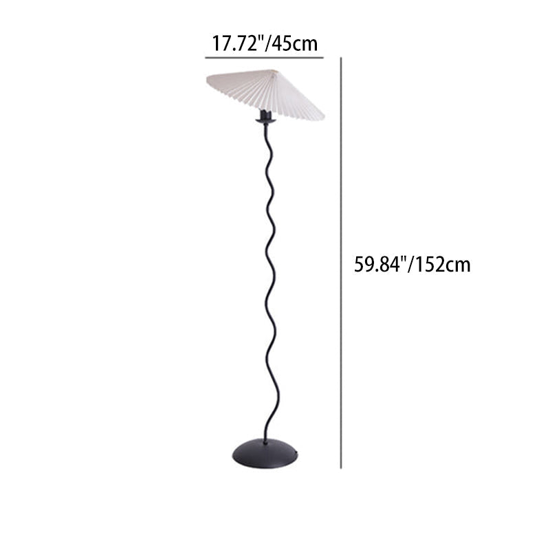 Traditional Japanese Fabric Iron Umbrella Floor Lamp - 1-Light Design for Living Room  

Illuminate your living space with this elegant Traditional Japanese Fabric Iron Umbrella Floor Lamp. Featuring a unique design that combines cultural aesthetics with