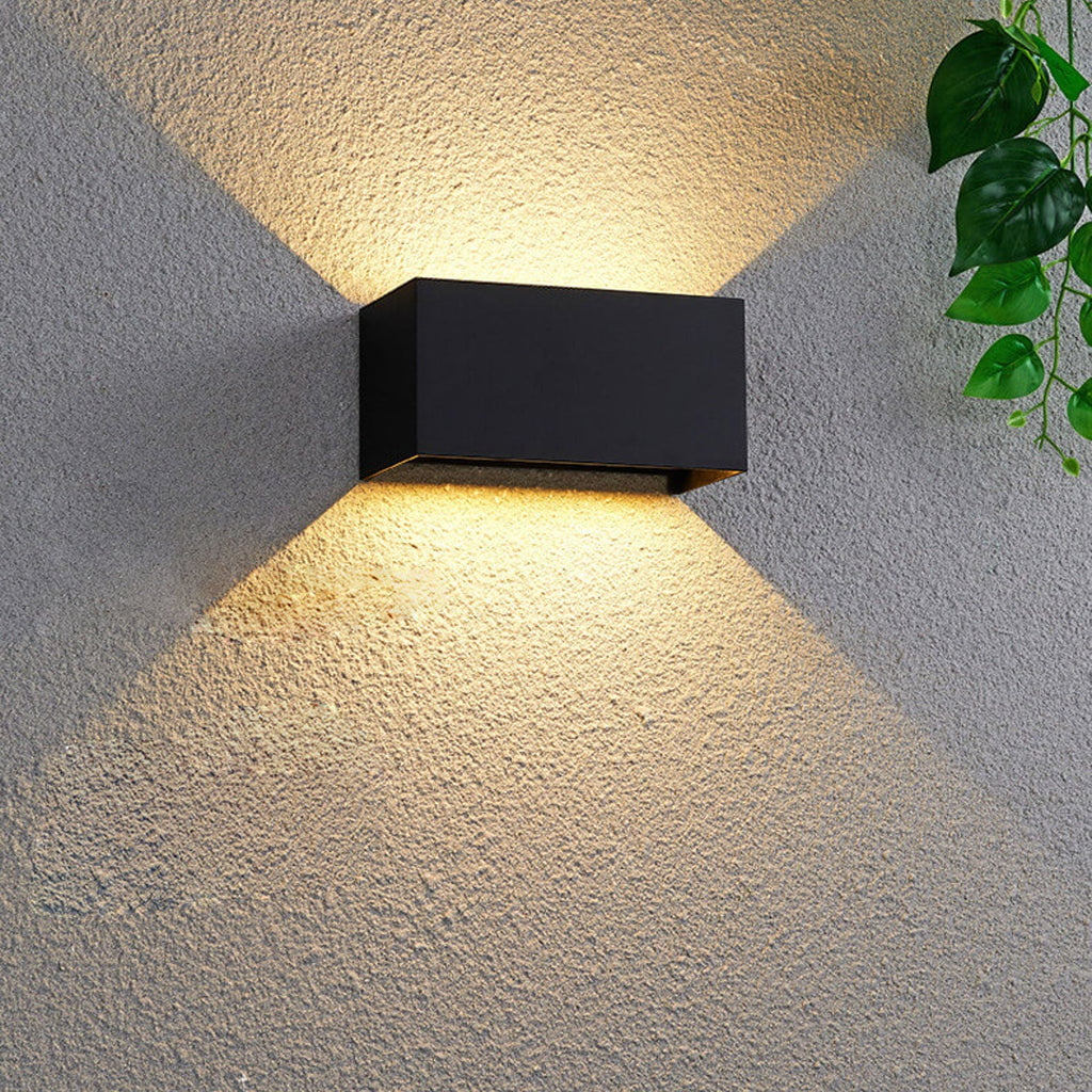 Modern Outdoor Waterproof Rectangular LED Wall Sconce – Up and Down Illumination
