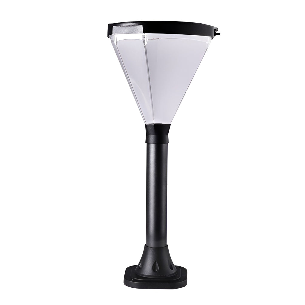 Eco-Friendly Cone Solar Path Light - Modern LED Outdoor Luminaire for Gardens