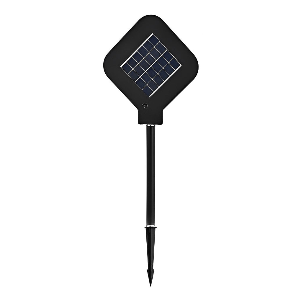 Modern Circular Black Solar LED Lawn Light - Eco-Friendly Outdoor Lighting, Energy Efficient Garden Light, Waterproof Solar Landscape Light, Bright LED Pathway Illumination.