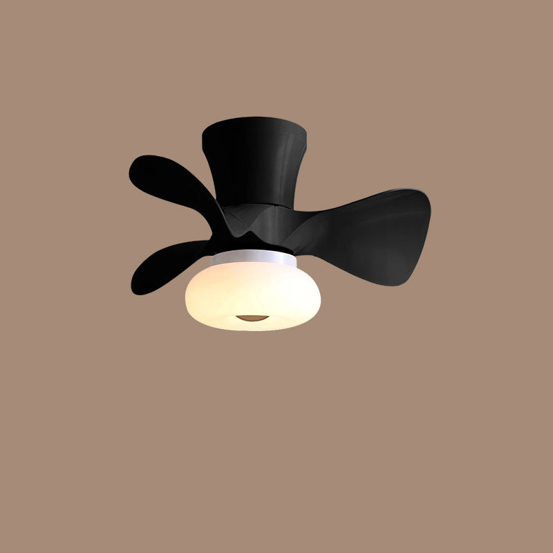 Contemporary Nordic Macaron ABS Metal LED Ceiling Fan Light for Living Room