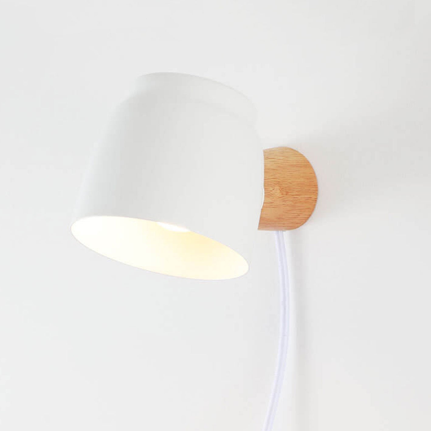 Nordic Minimalist Column Barrel Wall Sconce - 1-Light Rotatable Lamp