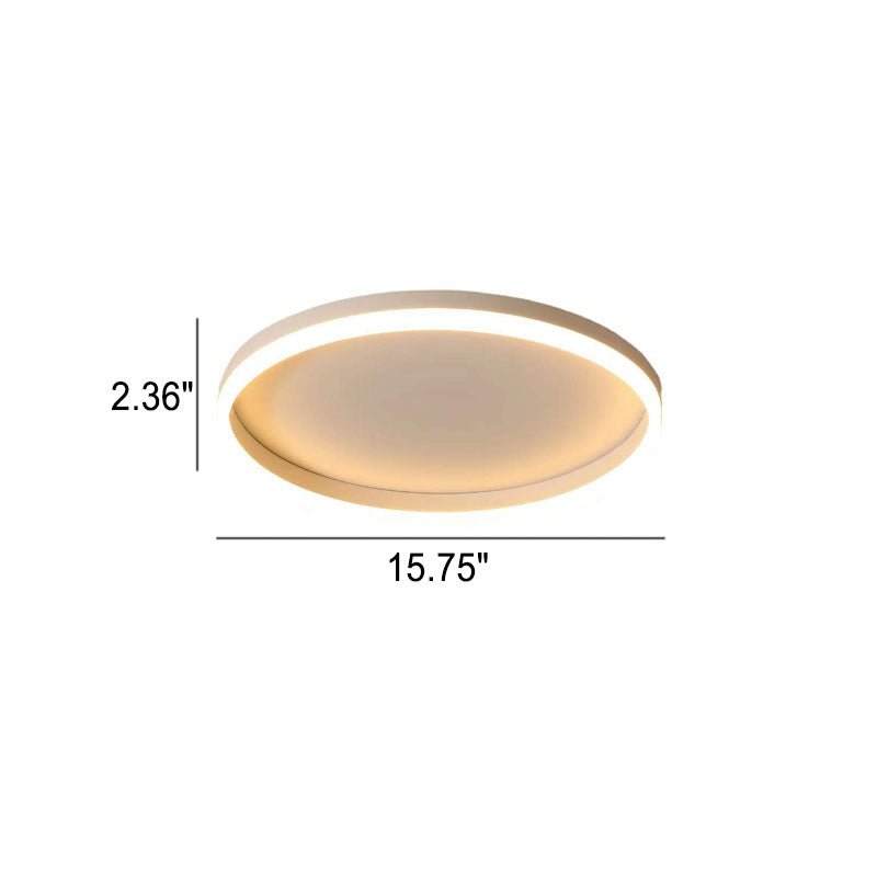 Nordic Minimalist Circle Ring LED Flush Mount Ceiling Light - Iron & Acrylic Design
