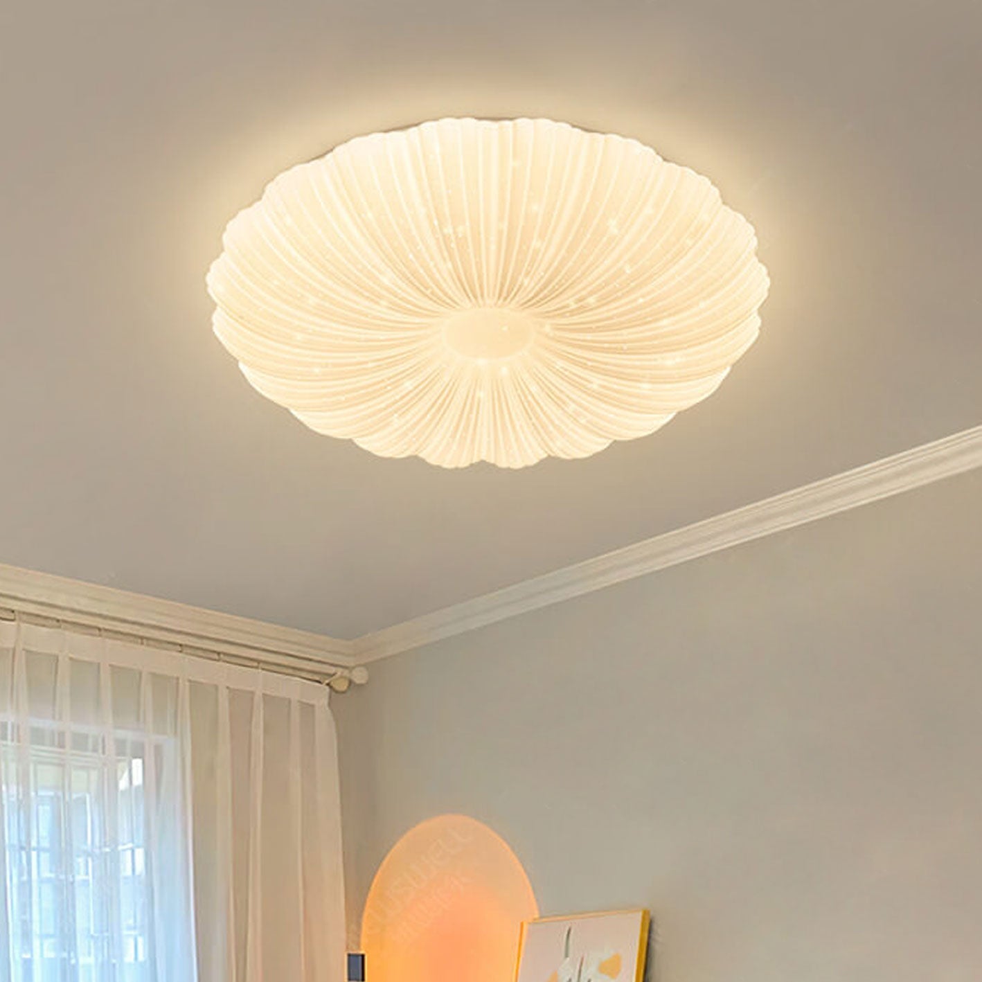 Modern Minimalist Acrylic Round LED Flush Mount Ceiling Light
