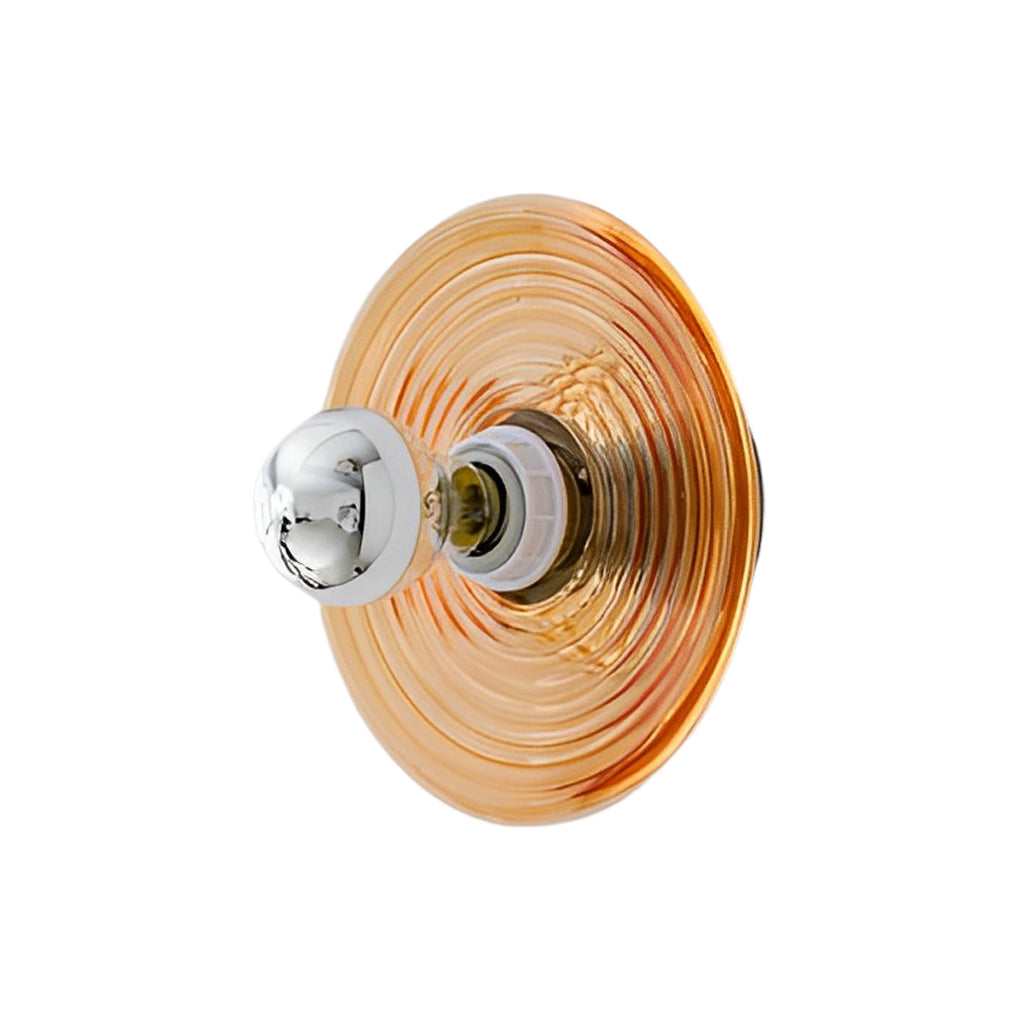 Round Stripes Glass Electroplated Iron Nordic Wall Lamp