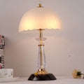 Modern Textured Glass Dome Shade 2-Light Table Lamp - Stylish Home Lighting, Contemporary Design, Elegant Accent Lamp, Bedroom Decor, Living Room Lighting, LED Compatible