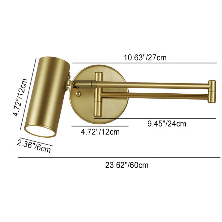 Nordic Minimalist Telescopic Wall Sconce Lamp - 1-Light Rocker Design