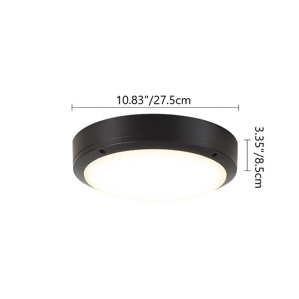 Modern Outdoor Waterproof Aluminum Round LED Ceiling Light for Patios