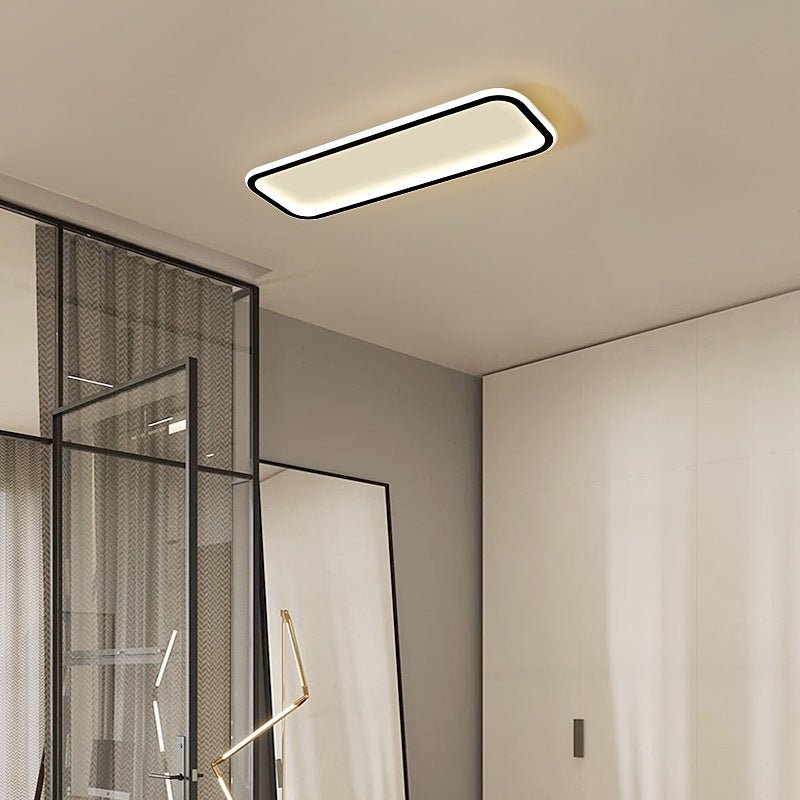 Rectangular Black Flush Mount Light 20'' 30'' Modern Ceiling Fixture