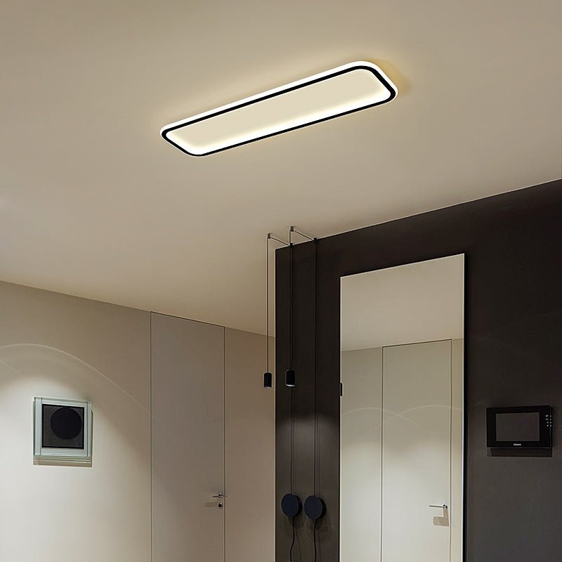 Rectangular Black Flush Mount Light 20'' 30'' Modern Ceiling Fixture