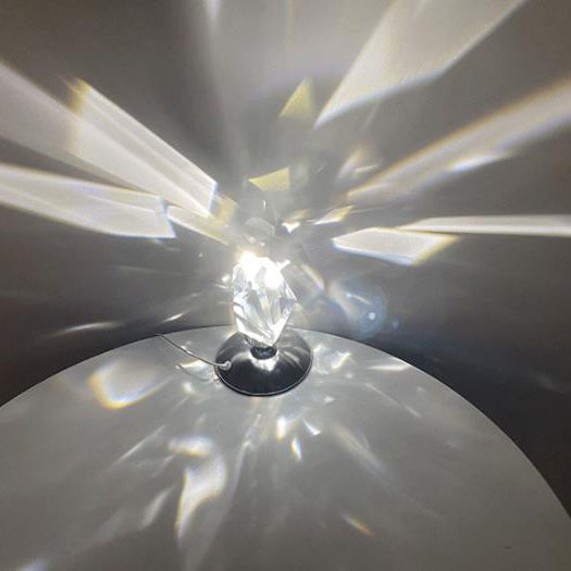 Diamond Crystal Luxury Ambient LED Night Light Table Lamp - Elegant Decorative Lighting for Home Bedroom, Modern Accent Lamp for Living Room, Unique Bedside Table Lamp, Dimmable LED Nightlight with Crystal Finish, Stylish Home Decor Gift, Soothing Mood Li