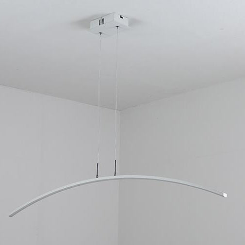 Nordic Minimalist Arch Linear LED Chandelier, Modern Pendant Light, Sleek Design for Dining Room, Energy-Efficient Lighting, Contemporary Home Decor