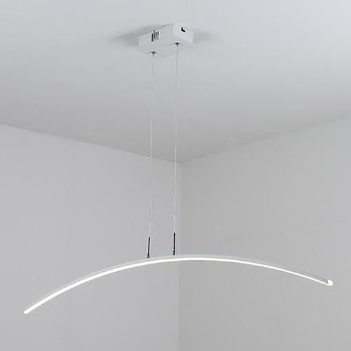 Nordic Minimalist Arch Linear LED Chandelier, Modern Pendant Light, Sleek Design for Dining Room, Energy-Efficient Lighting, Contemporary Home Decor