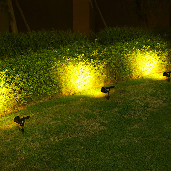 Modern Solar Waterproof LED Conical Spotlight - Outdoor Floor Plug Light