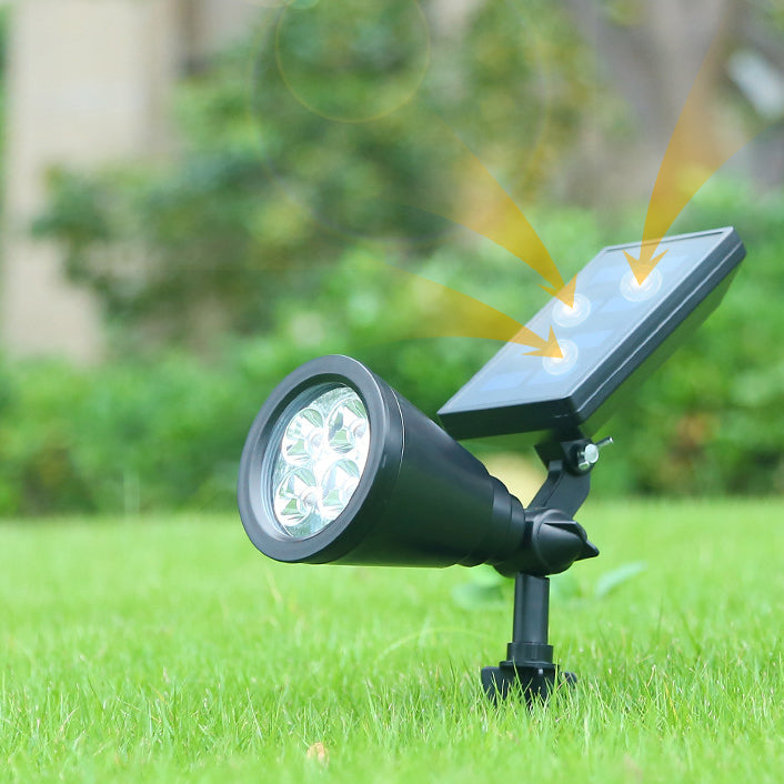 Modern Solar Waterproof LED Conical Spotlight - Outdoor Floor Plug Light